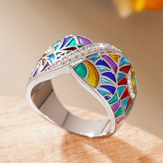 Chic Boho-Inspired Gemstone Fashion Ring