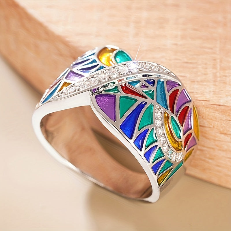 Chic Boho-Inspired Gemstone Fashion Ring