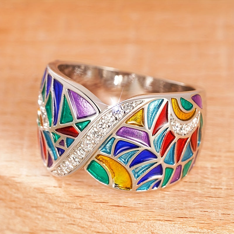 Chic Boho-Inspired Gemstone Fashion Ring