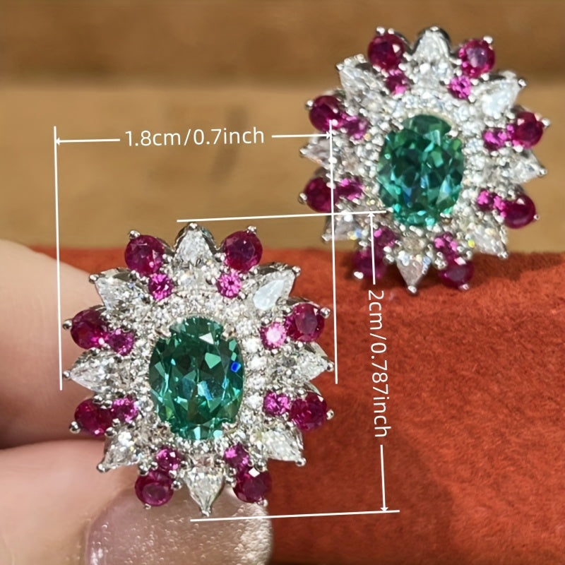 Elegant Women’s Floral Zirconia Earrings