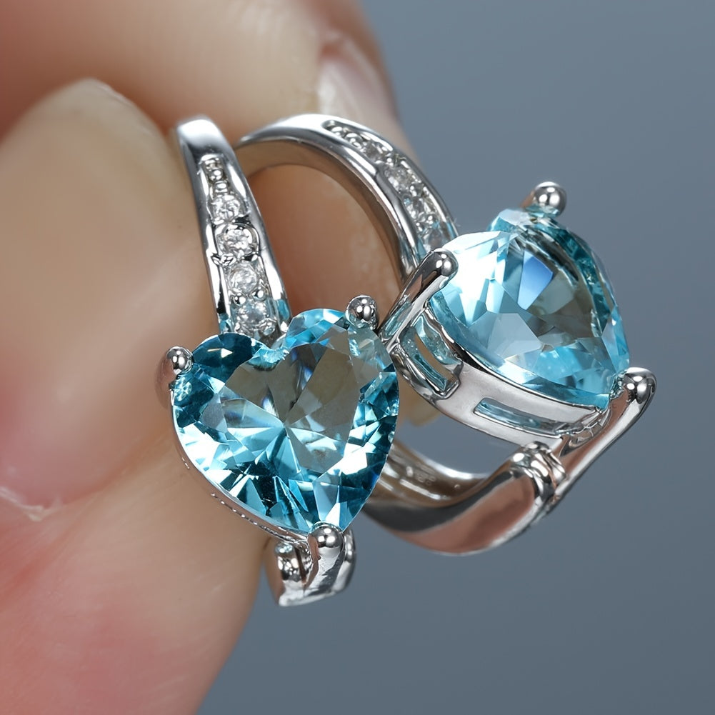 Boho Style Heart-Shaped Hoop Earrings