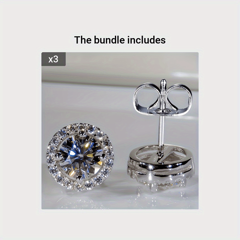 Elegant Round Cubic Zirconia Earrings