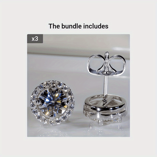 Elegant Round Cubic Zirconia Earrings