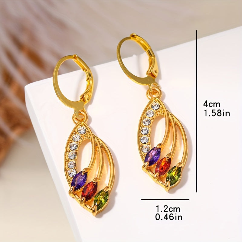 Elegant Zirconia Drop Earrings