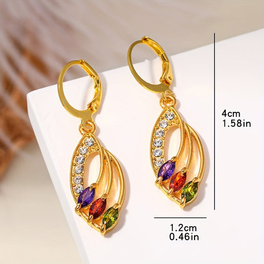Elegant Zirconia Drop Earrings