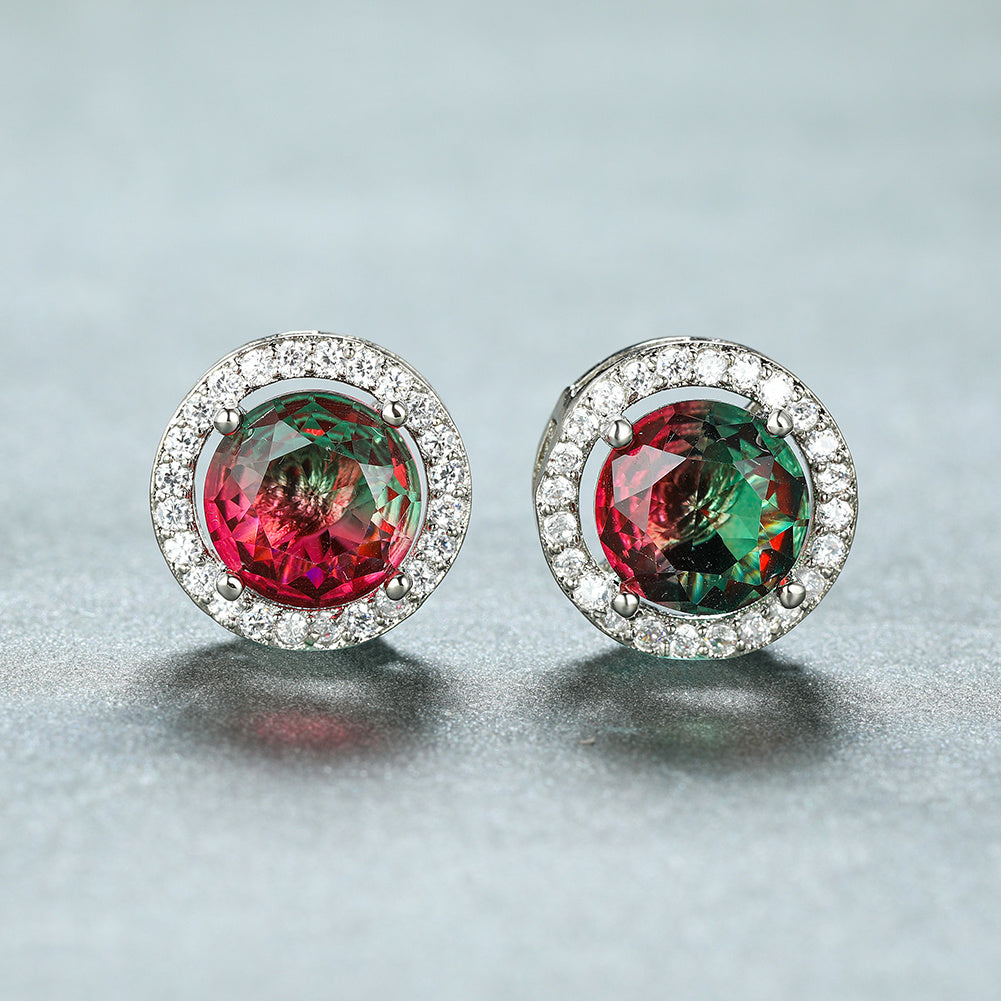 Elegant Round Cubic Zirconia Earrings