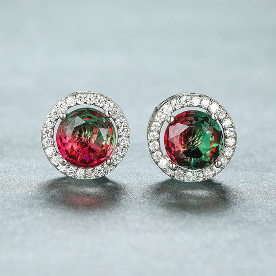 Elegant Round Cubic Zirconia Earrings