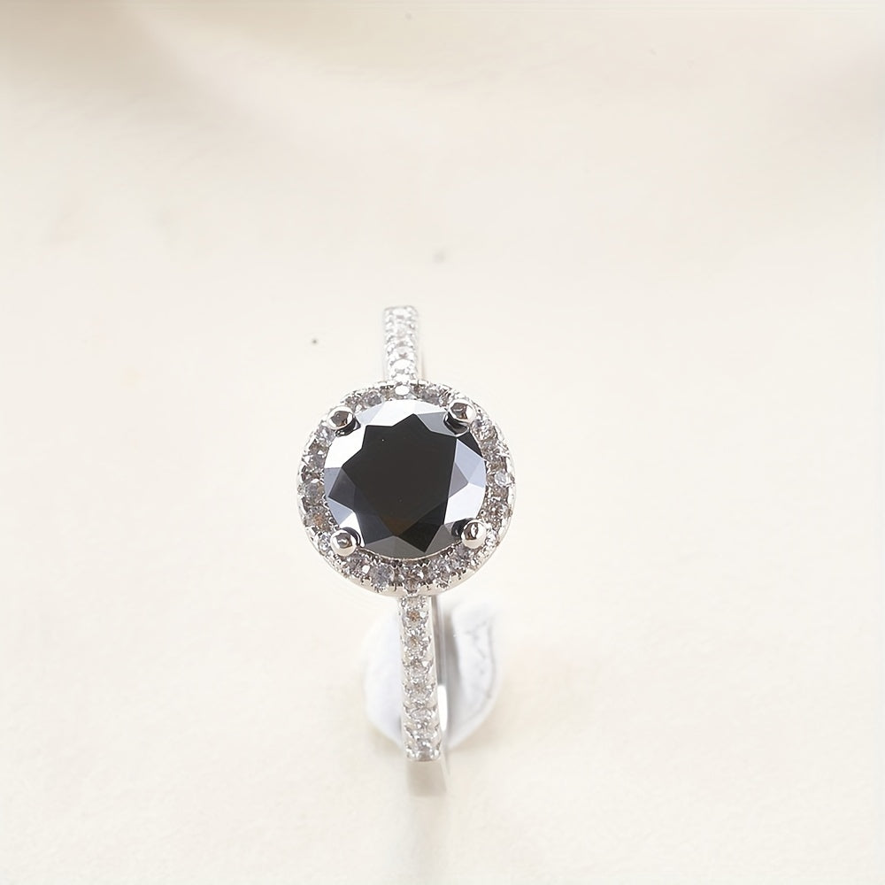 Silver Moissanite Ring