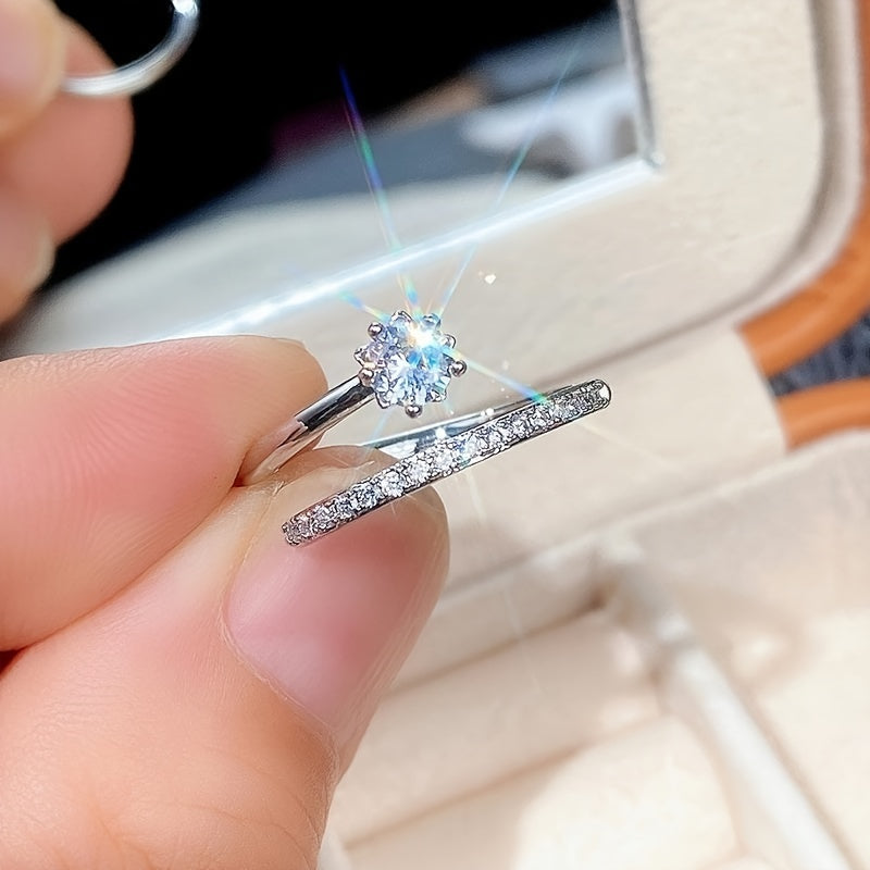 Timeless Five-Claw Zirconia Fashion Ring