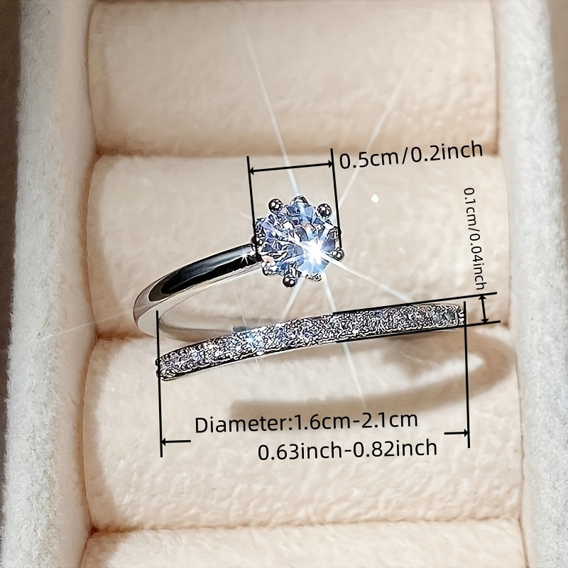 Timeless Five-Claw Zirconia Fashion Ring