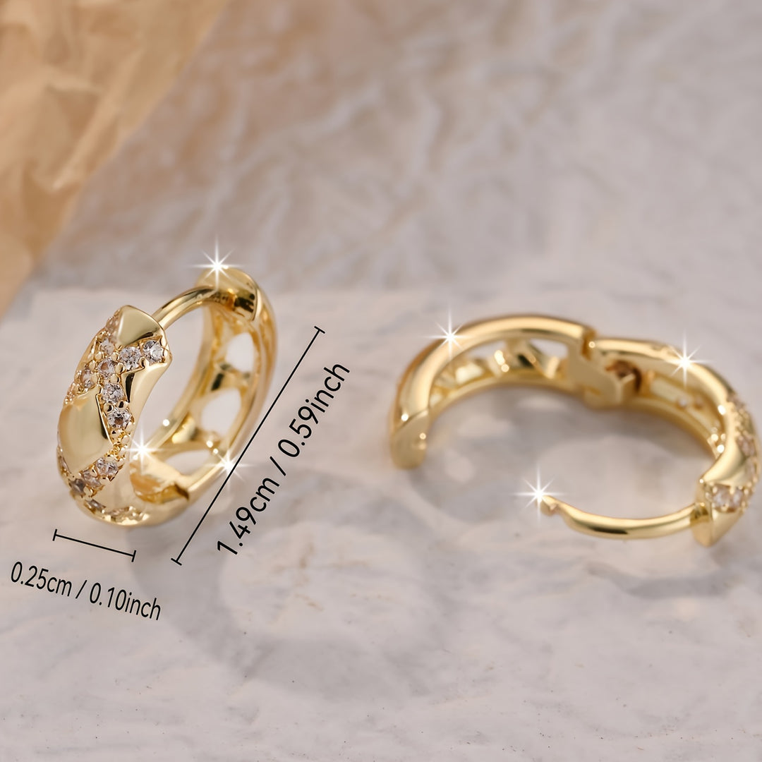 Elegant Bohemian Cross Hoop Earrings