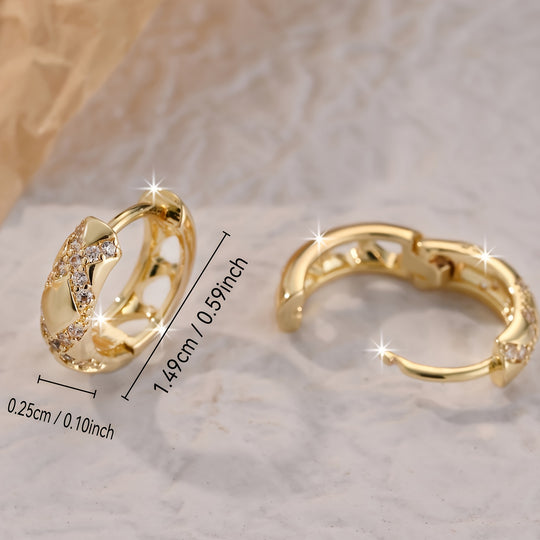 Elegant Bohemian Cross Hoop Earrings