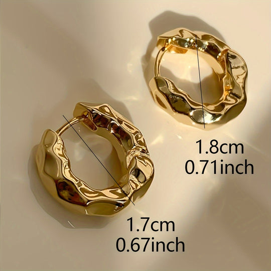 Trendy Wavy Hoop Earrings