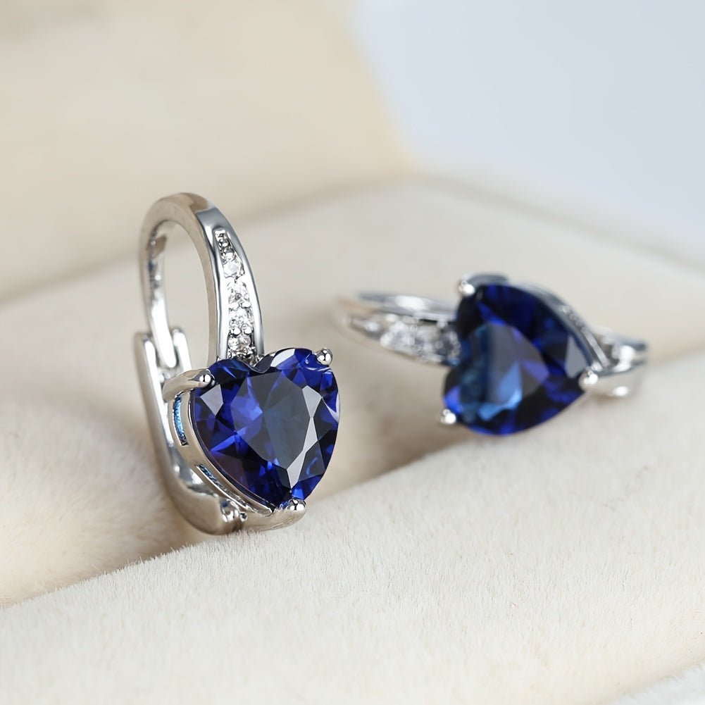 Boho Style Heart-Shaped Hoop Earrings