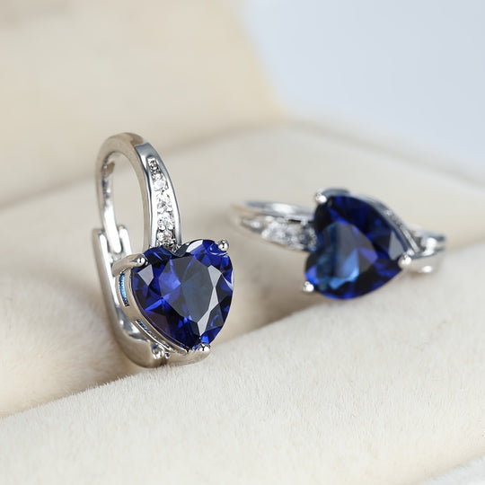Boho Style Heart-Shaped Hoop Earrings