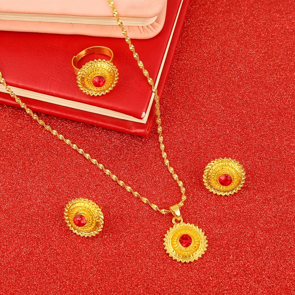 Luxury Boho 24K Gold Plated Jewelry Set
