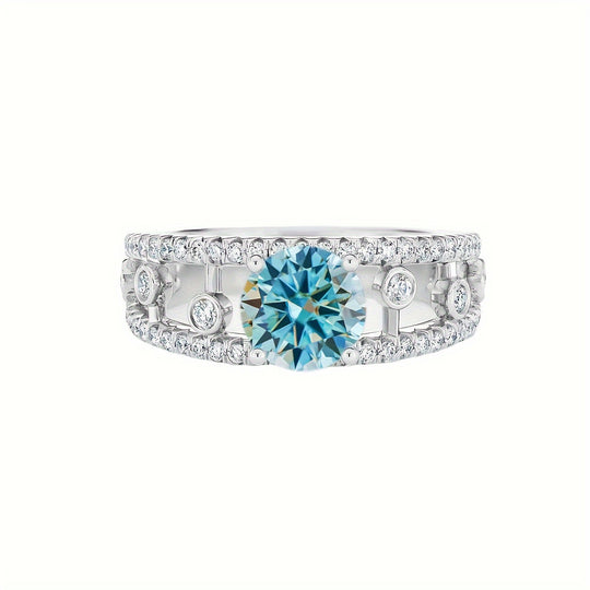 Trendy Moissanite Crown Ring