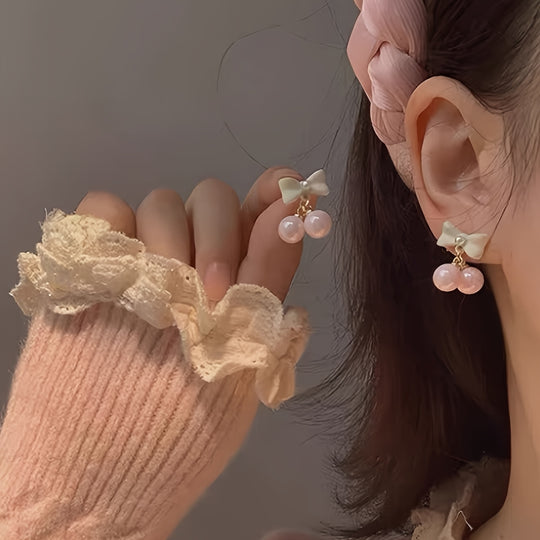 Design Artificial Pearl Drop Earrings