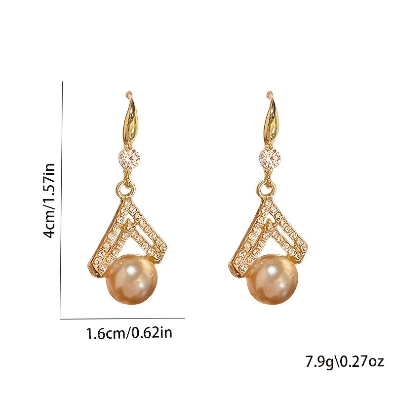 Zirconia Triangle Silver Earrings