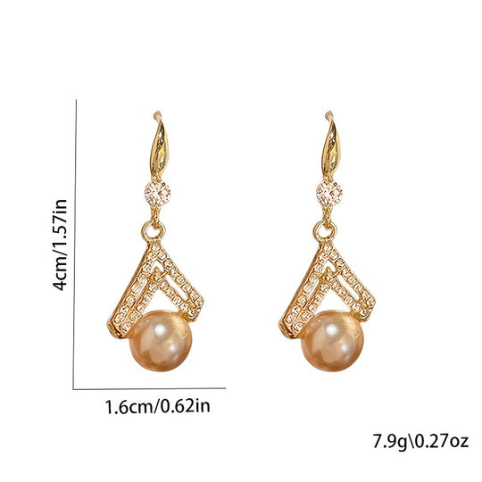 Zirconia Triangle Silver Earrings