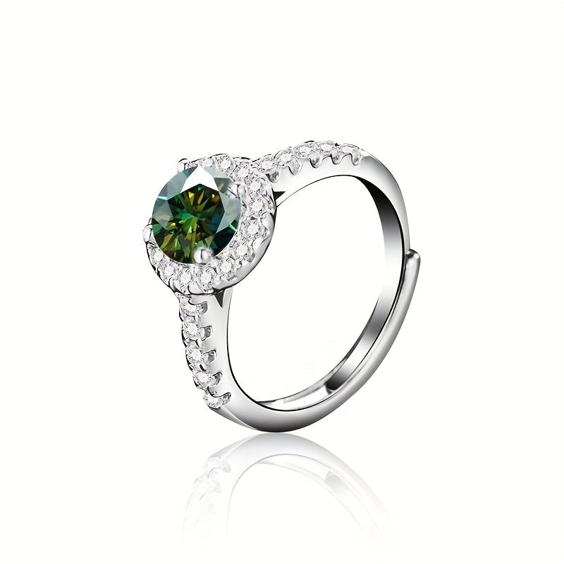 Silver Moissanite Ring