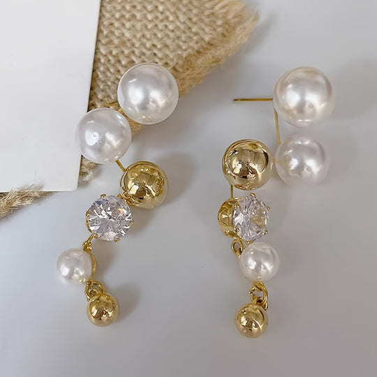Elegant Golden-Tone Drop Earrings