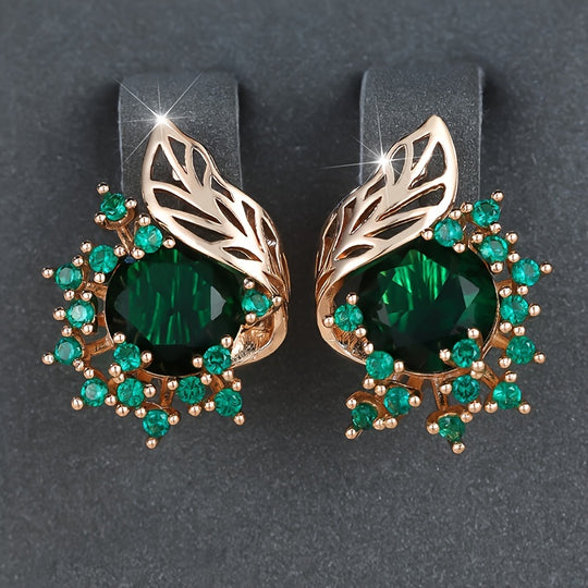 Luxurious Round Cubic Zirconia Earrings