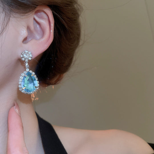 Luxury Rhinestone Teardrop Earrings
