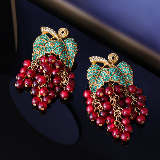 Vintage Grape Cluster Earrings