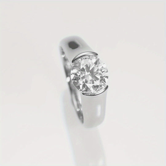 Classic Elegant Moissanite Engagement Ring