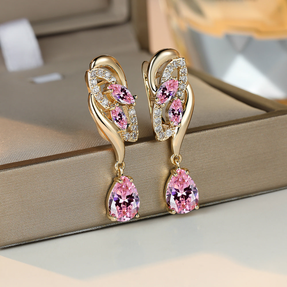 Vibrant Flower Dangle Earrings