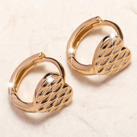 Elegant Heart Hoop Earrings