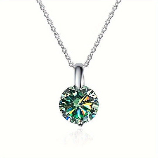 Elegant Multi-Color Moissanite Necklace