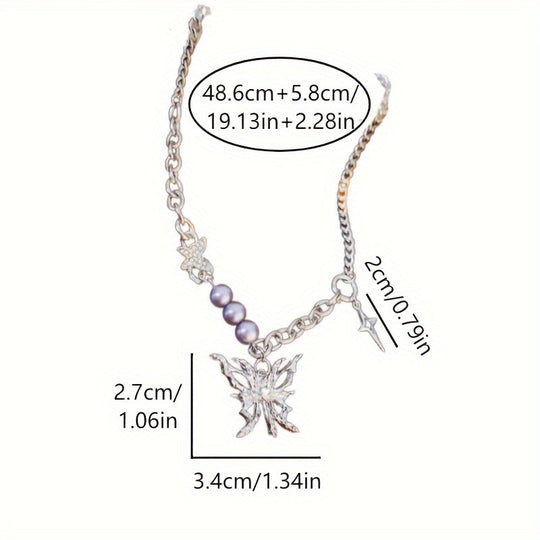 Blingbling Butterfly Pendant Necklace