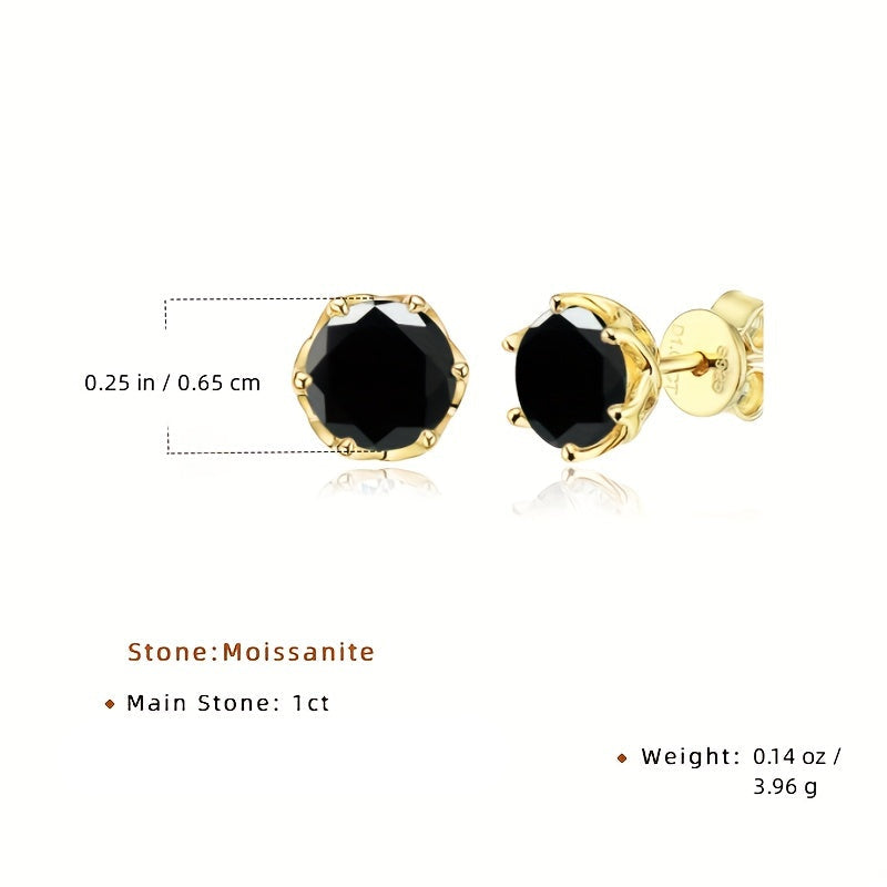 D Color Moissanite Stud Earrings