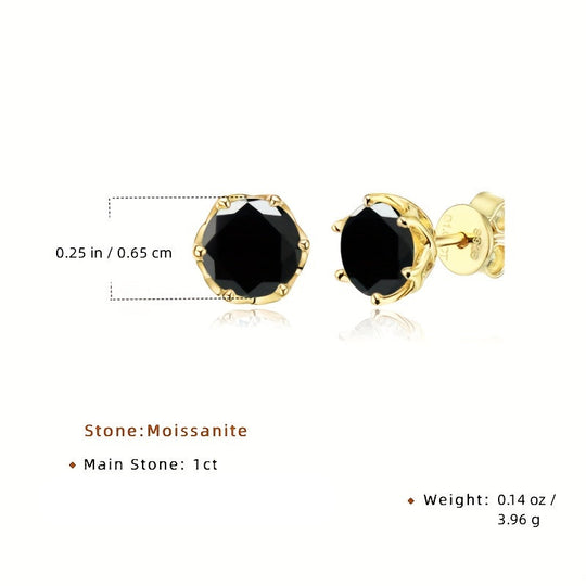 D Color Moissanite Stud Earrings