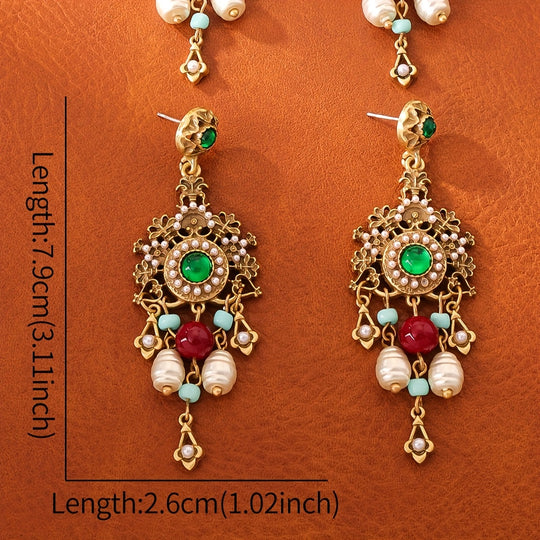 Baroque Style 18K Gold Plated Earrings
