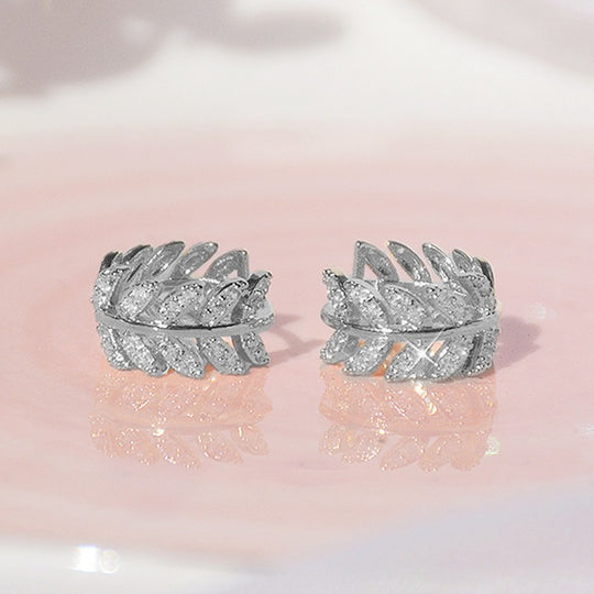 Exquisite Leaf Hoop Earrings