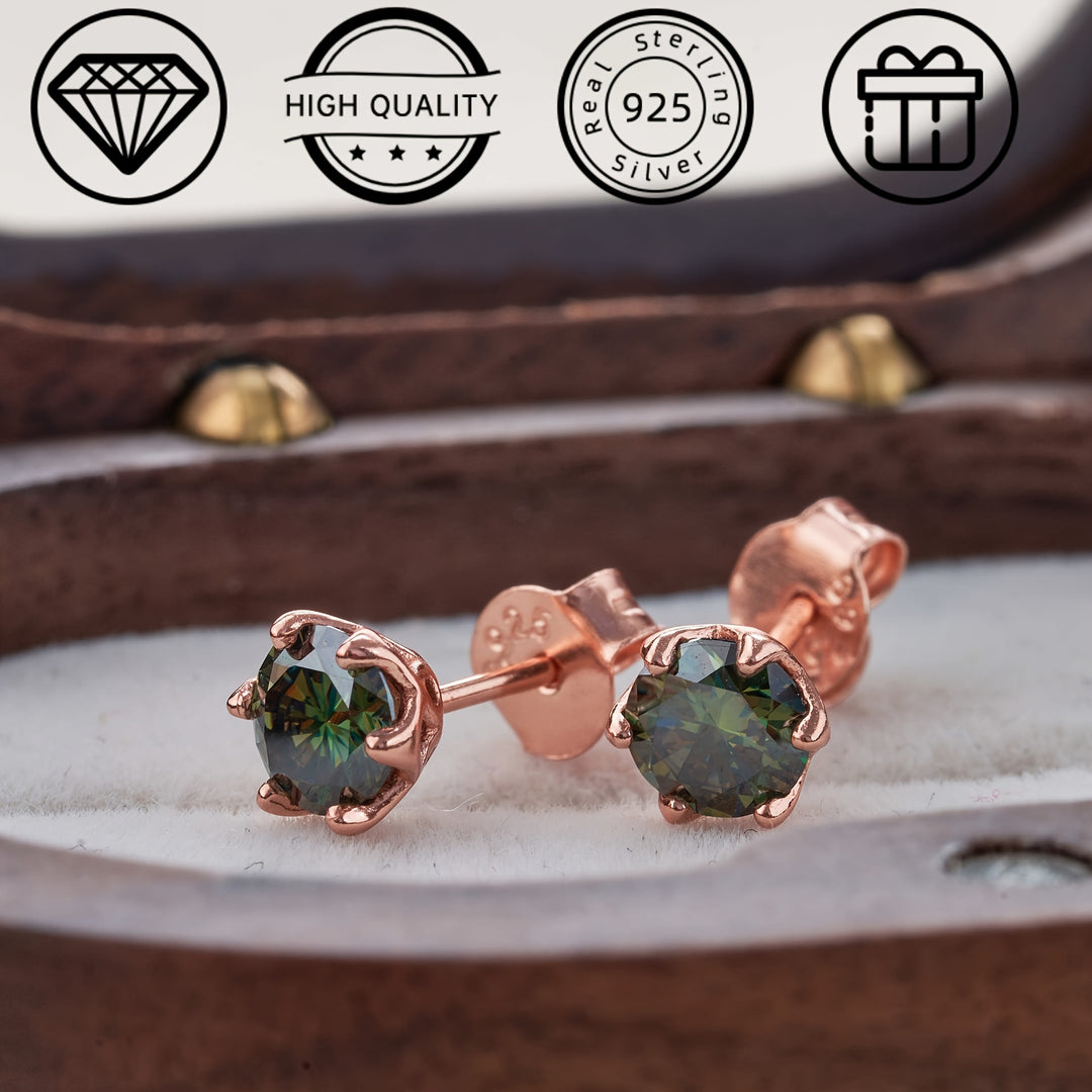 Versatile Moissanite Stud Earrings