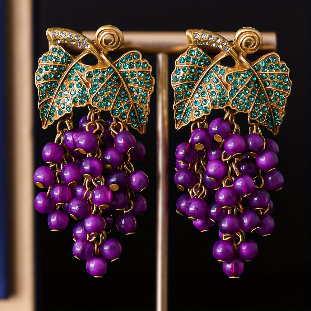 Vintage Grape Cluster Earrings