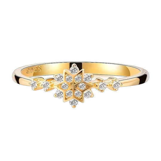 Luxury Zirconia Snowflake Ring
