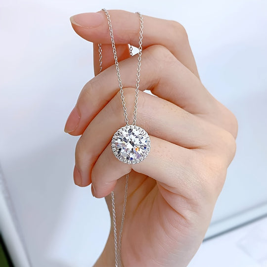 Moissanite Drop Pendant Necklace