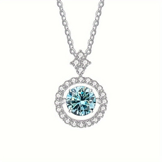 Silver Moissanite Pendant Necklace