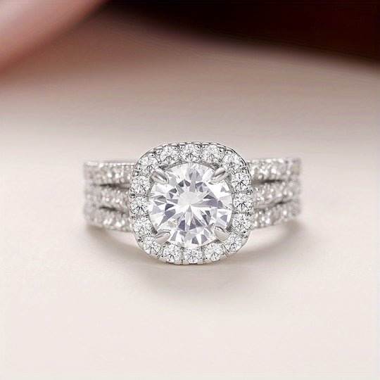 3 Row Zirconia Ring