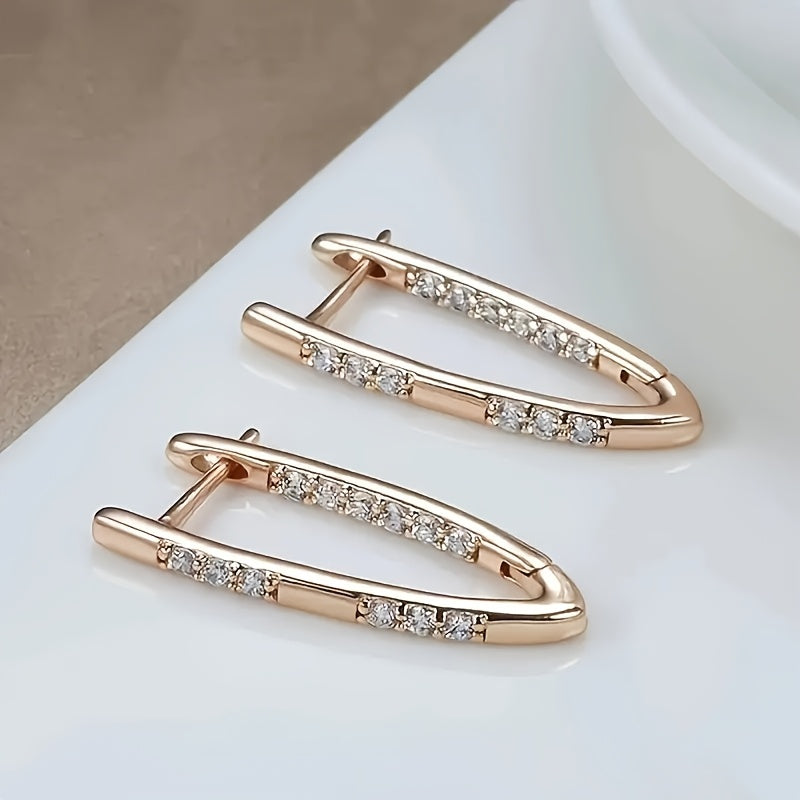 Fashionable & Luxurious V-shape Dangle Earrings
