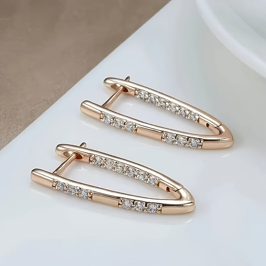Fashionable & Luxurious V-shape Dangle Earrings