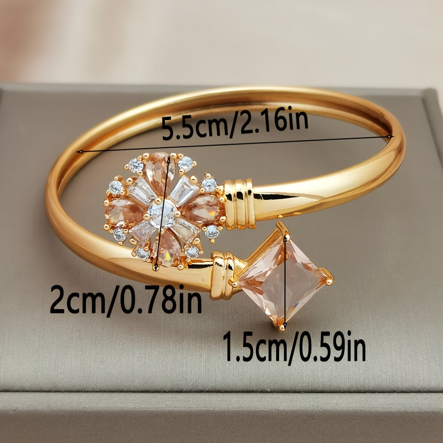 Multicolor Zirconia Open bracelet