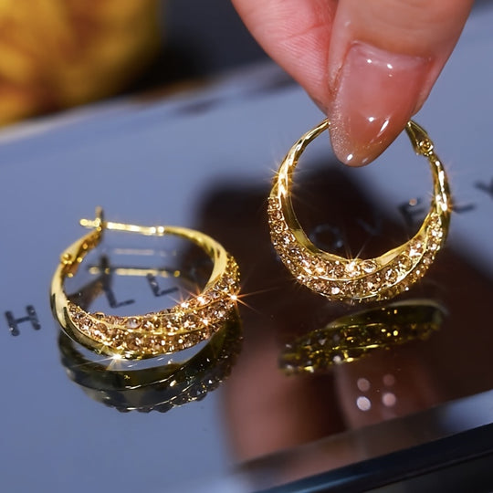 Elegant Twisted Hoop Earrings
