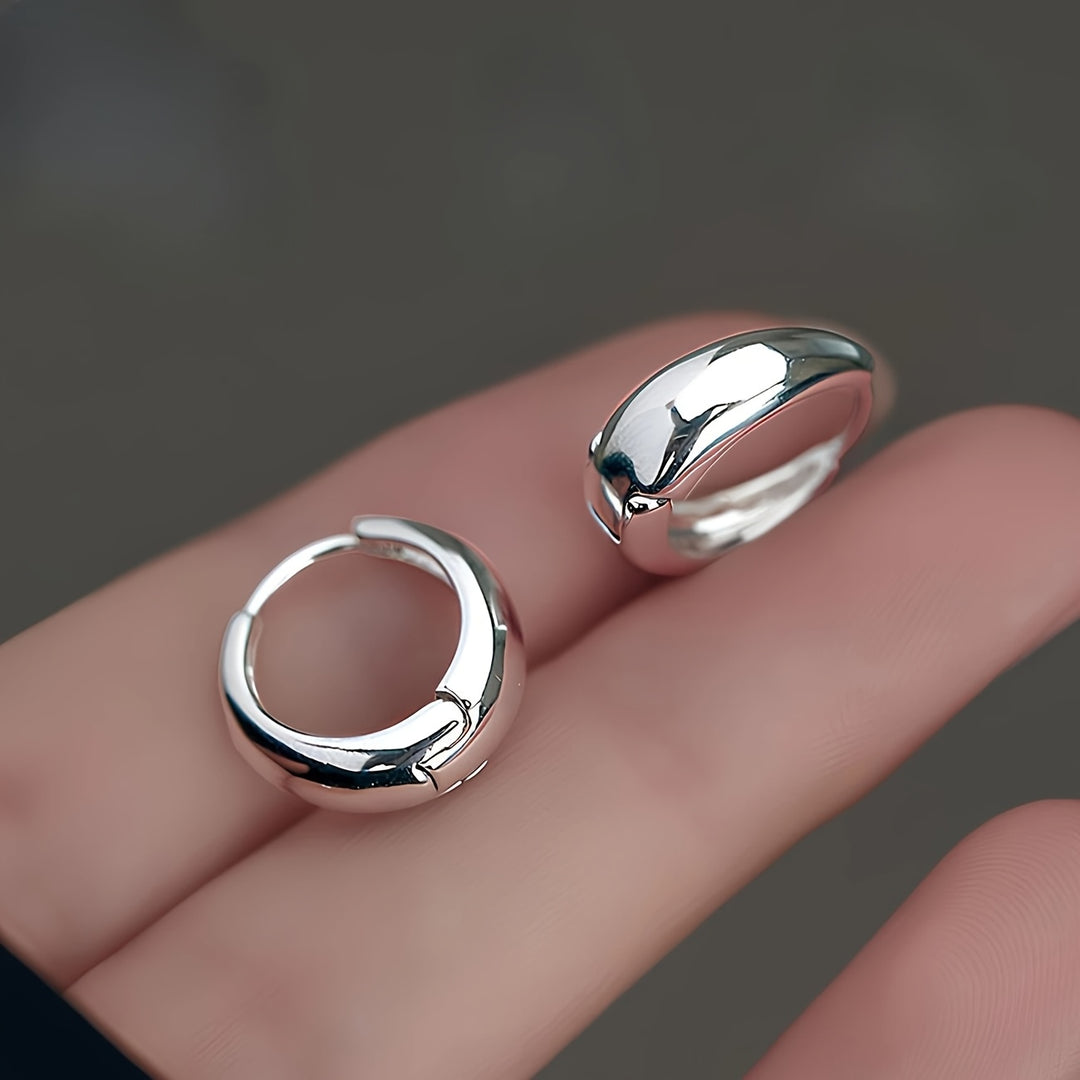 Simple French Hoop Earrings