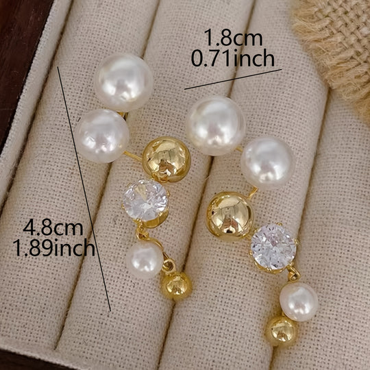 Elegant Golden-Tone Drop Earrings